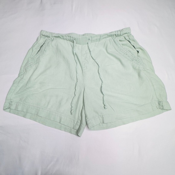 Briggs Seafoam Green Linen Shorts Size Large - Picture 4 of 15